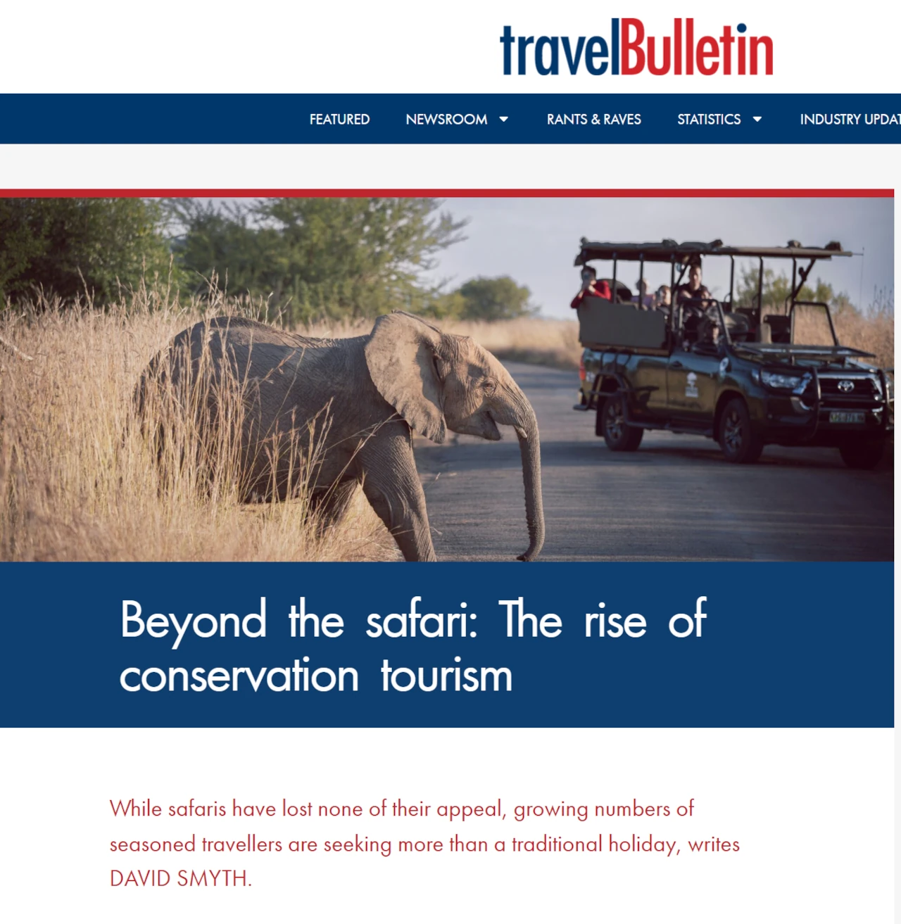 Tourism Travel SEO Digital PR Case Study UR Digital Travel Bulletin Beyond The Safari.webp